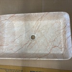Opzetwastafel Marmerlook Roze/Beige 63cm, roze/beige